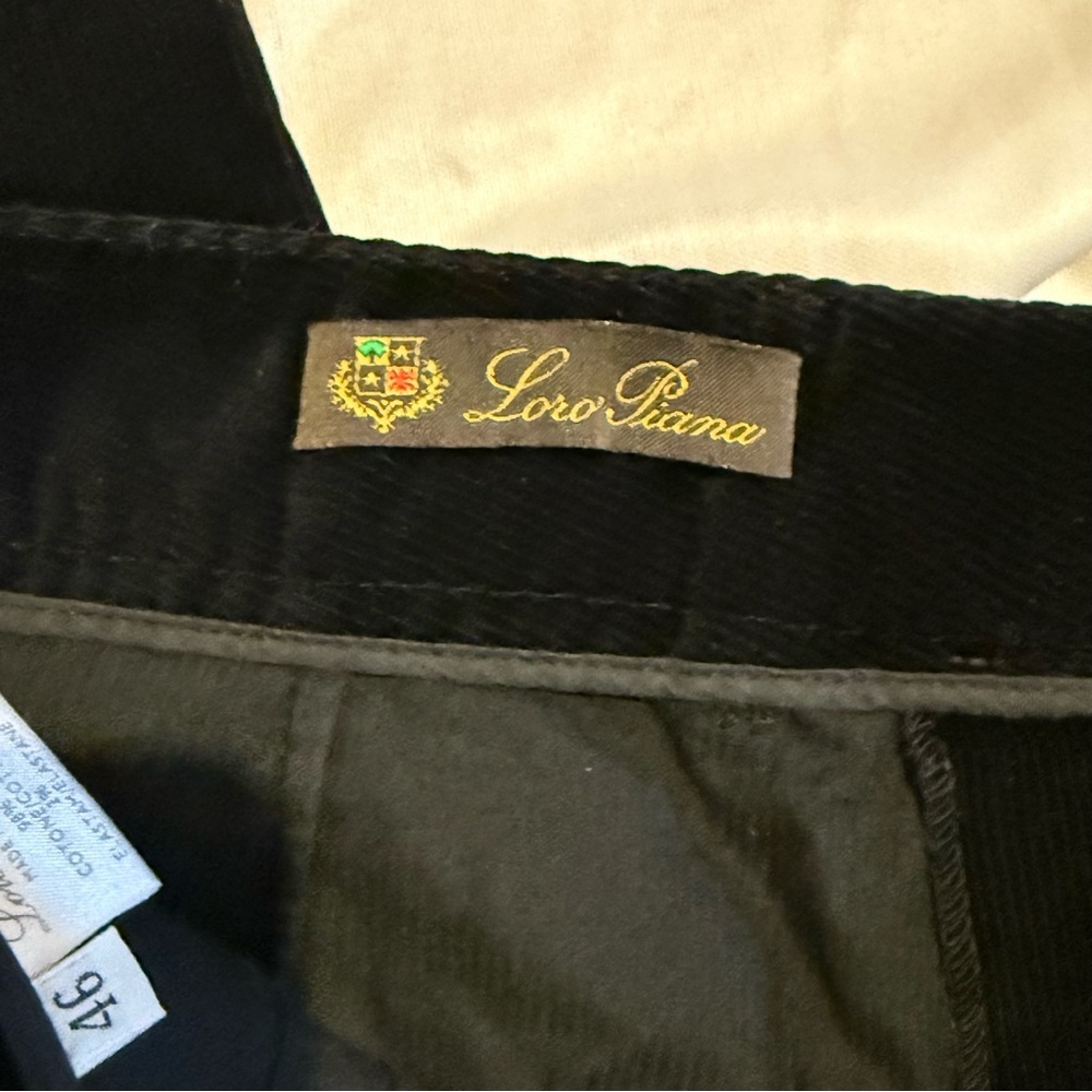 Loro Piana Women’s‎ black corduary pants size 46 /Large. made in Italy